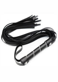Premium Sex Whip with Rhinestones for Bedroom Play, Faux Leather Floggers Adult Play, BDSM Whip for Spanking, Black