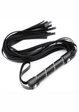 Premium Sex Whip with Rhinestones for Bedroom Play, Faux Leather Floggers Adult Play, BDSM Whip for Spanking, Black