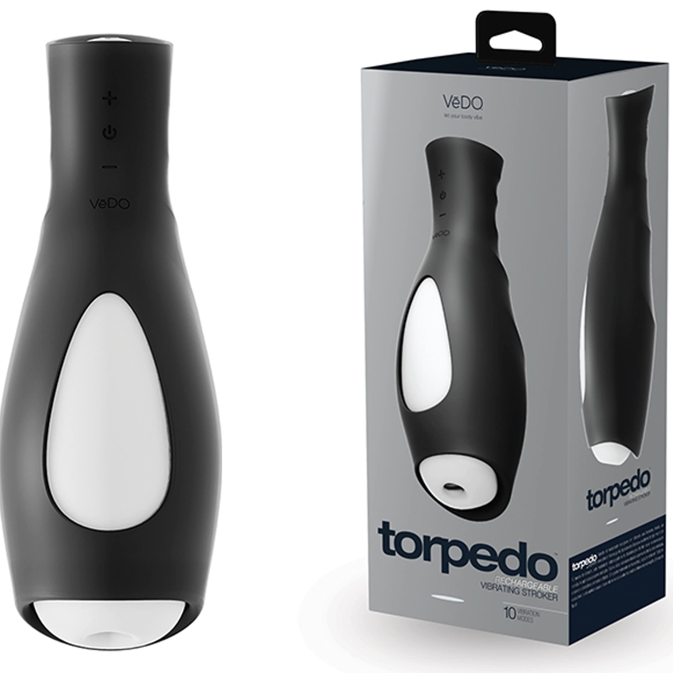 Vedo Torpedo Rechargeable Vibrating Stroker With Glow In The Dark Sleeve