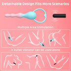 Vibrating Anal Beads Anal Plug with 10 Vibration Modes, Vibrating Butt Plug Sex Toys for Beginner, Anal Sex Toys Waterproof Bull