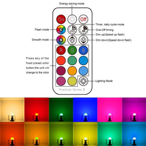 Ilc Gu10 Led Light Bulb, 40 Watt Equivalent Color Changing 12 Colors 5W Dimmable Warm White 2700K Rgb Led Light Bulbs With Remot