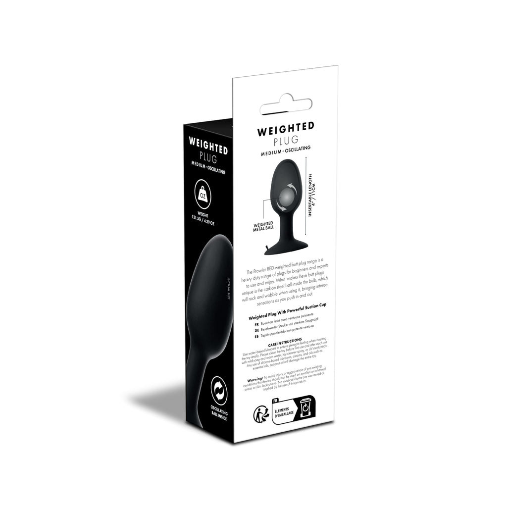 Prowler Red Weighted Butt Plug Black M