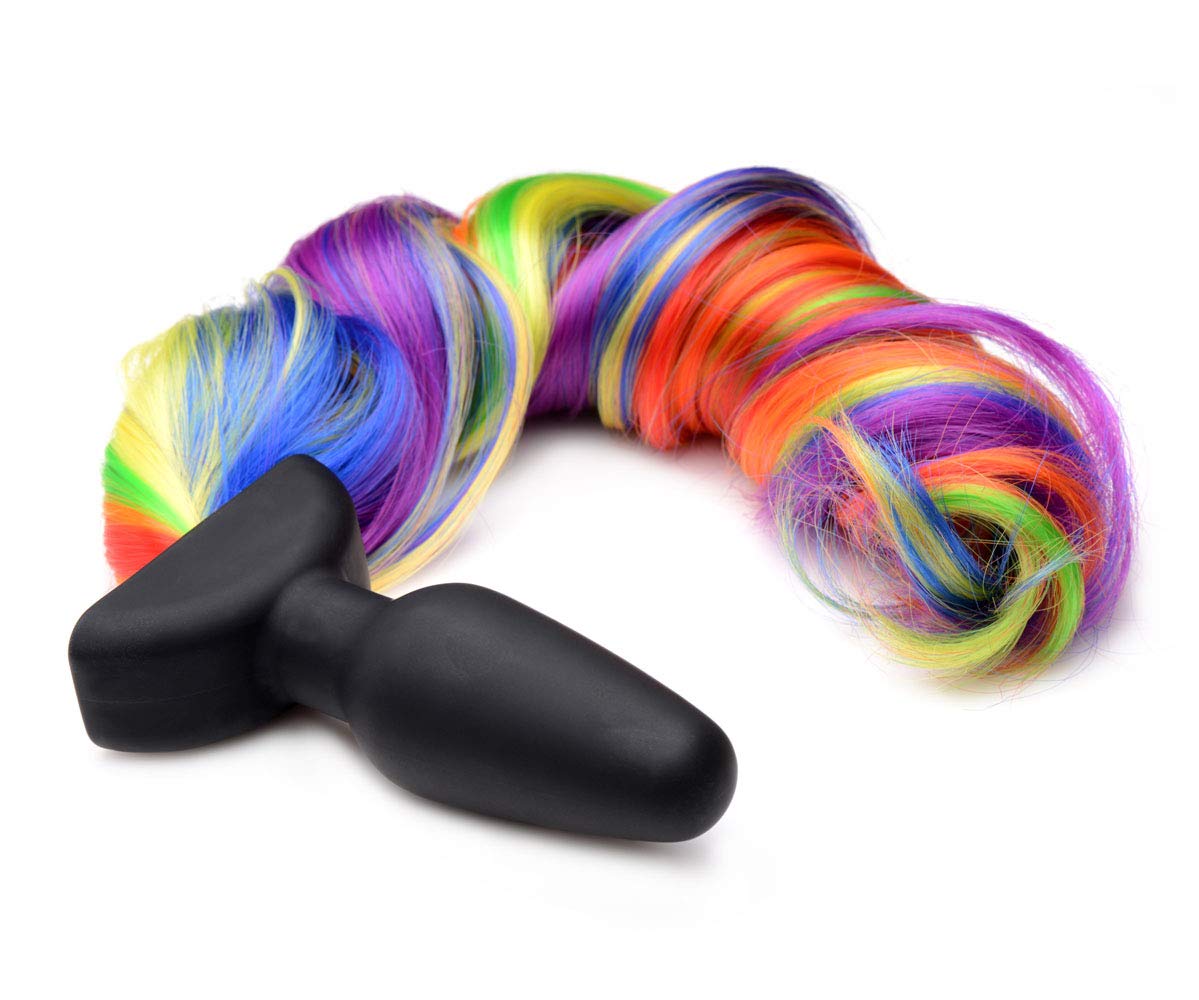 Tailz Vibrating Tail-Rainbow