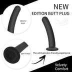 Dildo Anal Plug Trainer Kit, 3 Sizes Butt Plug Anal Toys Silicone Black Dildo with Strong Suction Cup Prostate Vaginal G Spot Se