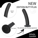 Dildo Anal Plug Trainer Kit, 3 Sizes Butt Plug Anal Toys Silicone Black Dildo with Strong Suction Cup Prostate Vaginal G Spot Se