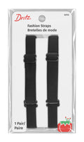 Dritz Detachable and Adjustable Fashion Straps, 1 Pair, Black