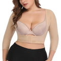 woahee Women s Arm Shaper Plus Size Arm Faja Compression Sleeve Garment Post Surgical Arm Shapewear Nude XXX-Large