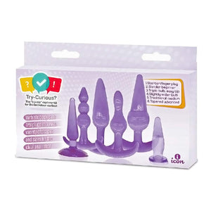 Try-Curious Anal Plug Kit Purple