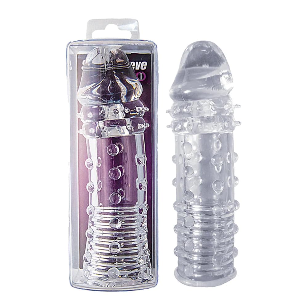 Nasstoys Super Penis Sleeve Clear - Add Both Girth and Length Instantly (6 Inch - Sleeve 1)