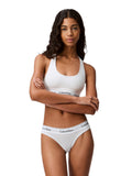 Calvin Klein Womens Modern Cotton Thong Panty, White, X-Small
