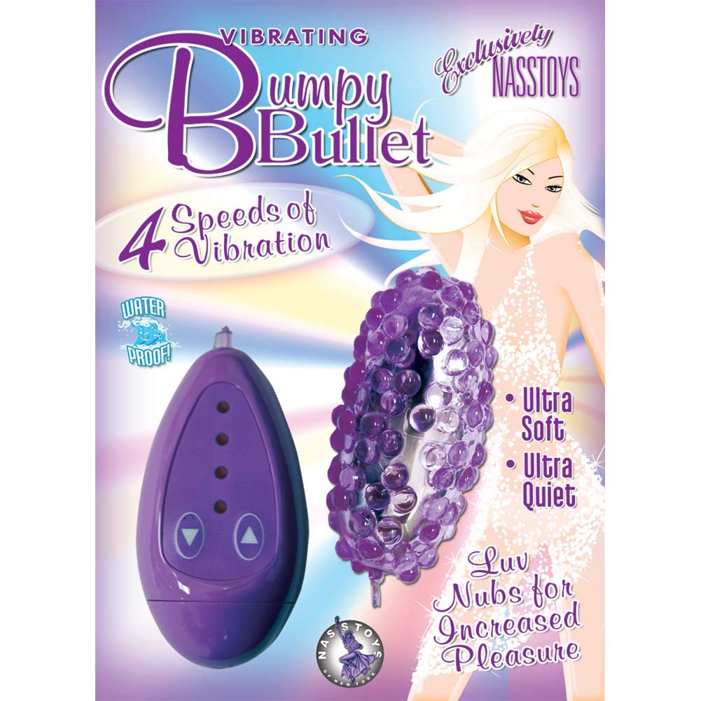 Nasstoys Vibrating Bumpy Bullet 4 Speed Waterproof, Pink, 3 Inch