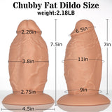 3.8 ' ' Diameter Huge Thick Anal Dildo, 7.5 Inch Huge Silicone Girth Dildo Butt Plugs with Strong Suction Cup & No Balls for Dee