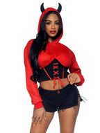 Devil Cropped Hoodie.