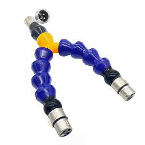TenFruit 3XLR to Double 3XLR Adapter with Flexible Rods Sex Machine Attachment Double Penetration for 3XLR Connector Dildos Mast