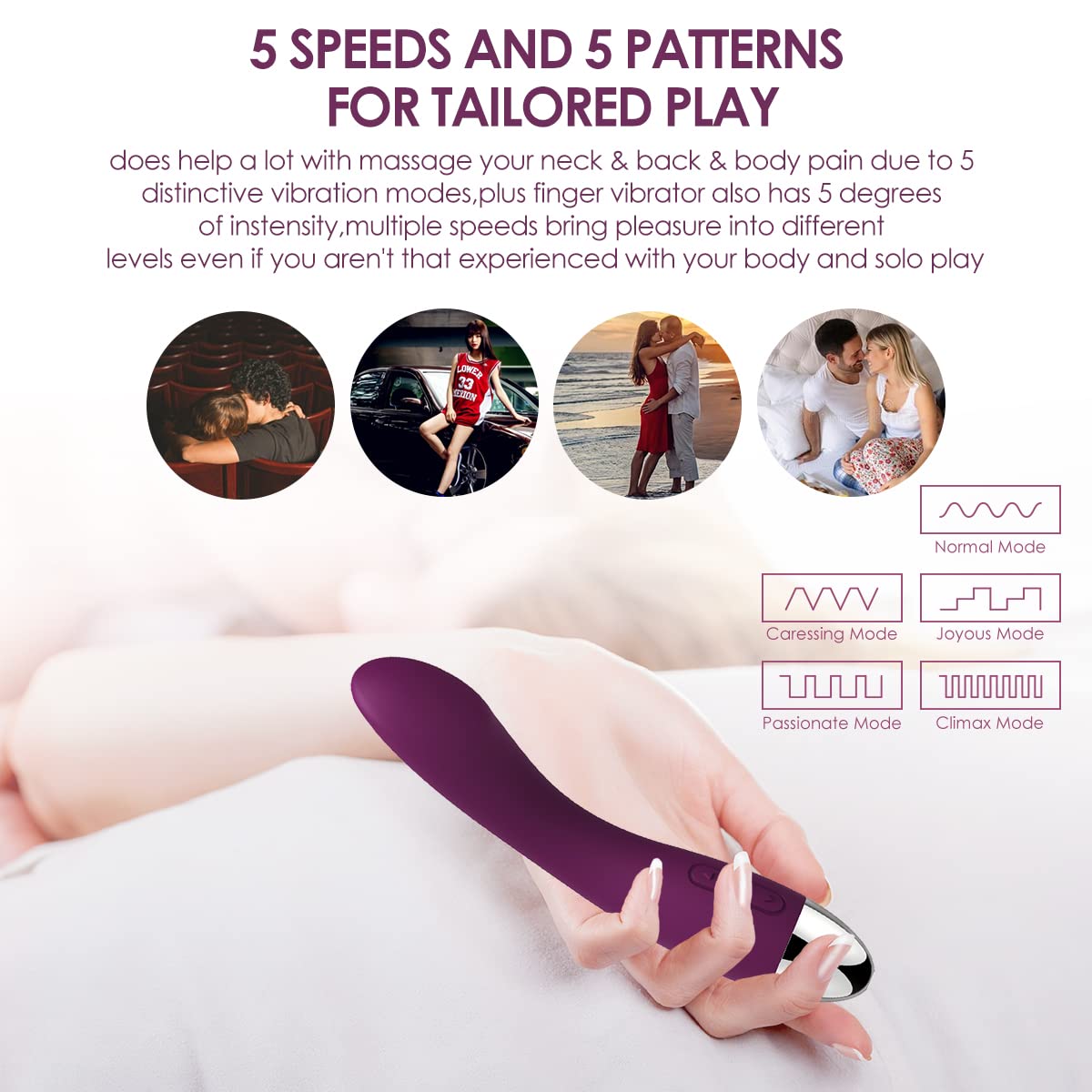 SVAKOM G Spot Vibe Dildo Vibrator with 25 Playful Vibration Pattern, Clitoral Stimulator for Women Couple Adult Sex Toys & Forep