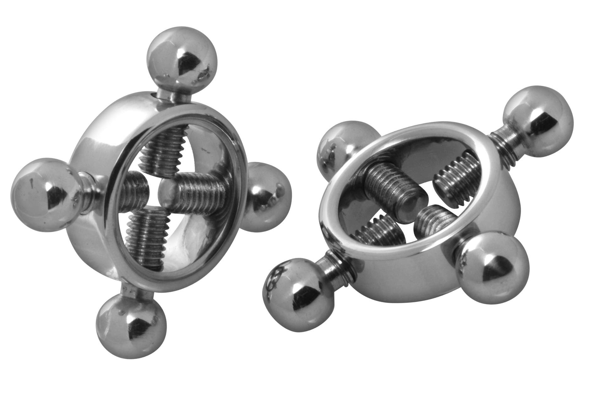Master Series Rings Of Fire Stainless Steel Nipple Clamp Set
