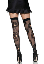 Sugar Skull Net Thigh Highs.