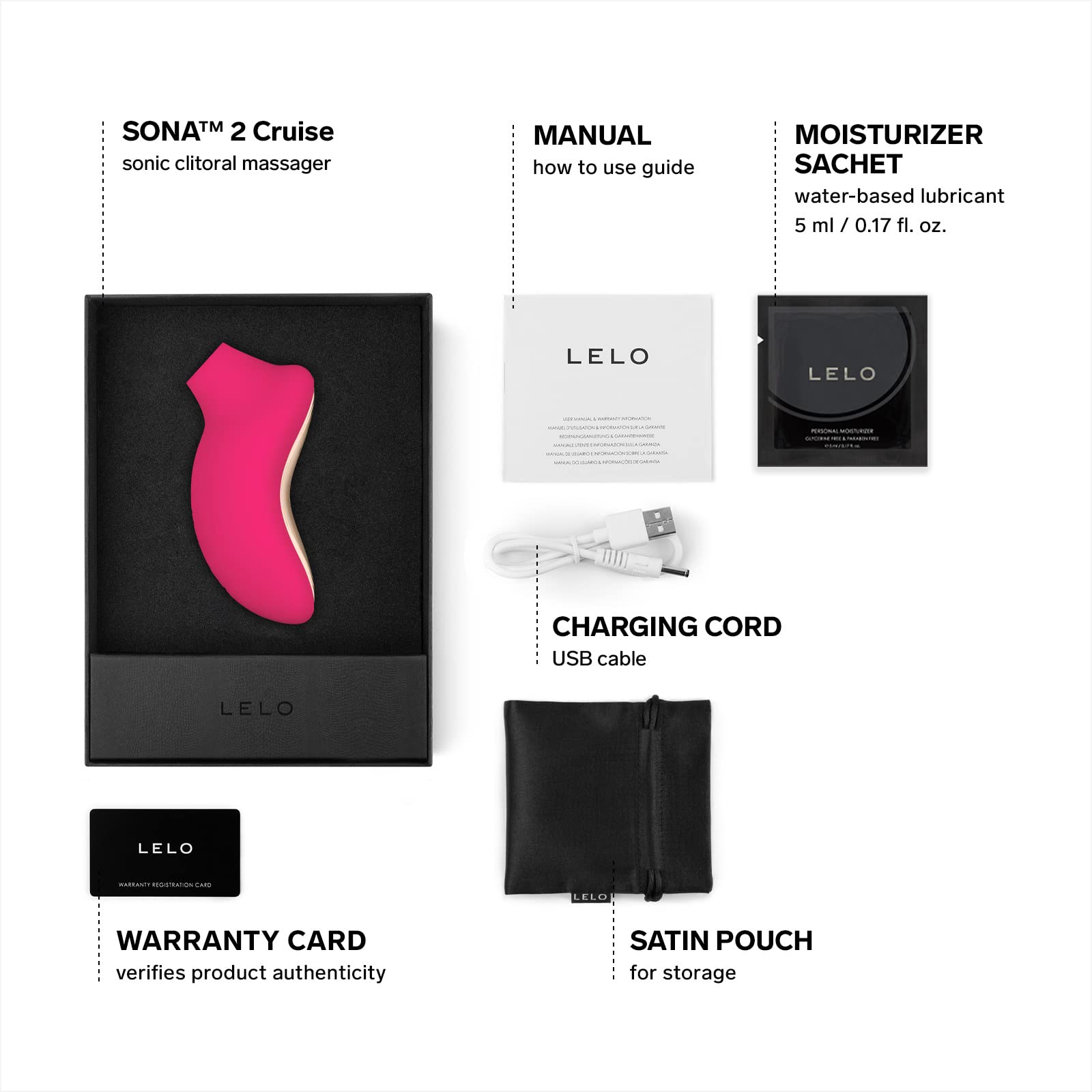 Lelo Sona 2 Cruise Clitoral Massager Cerise