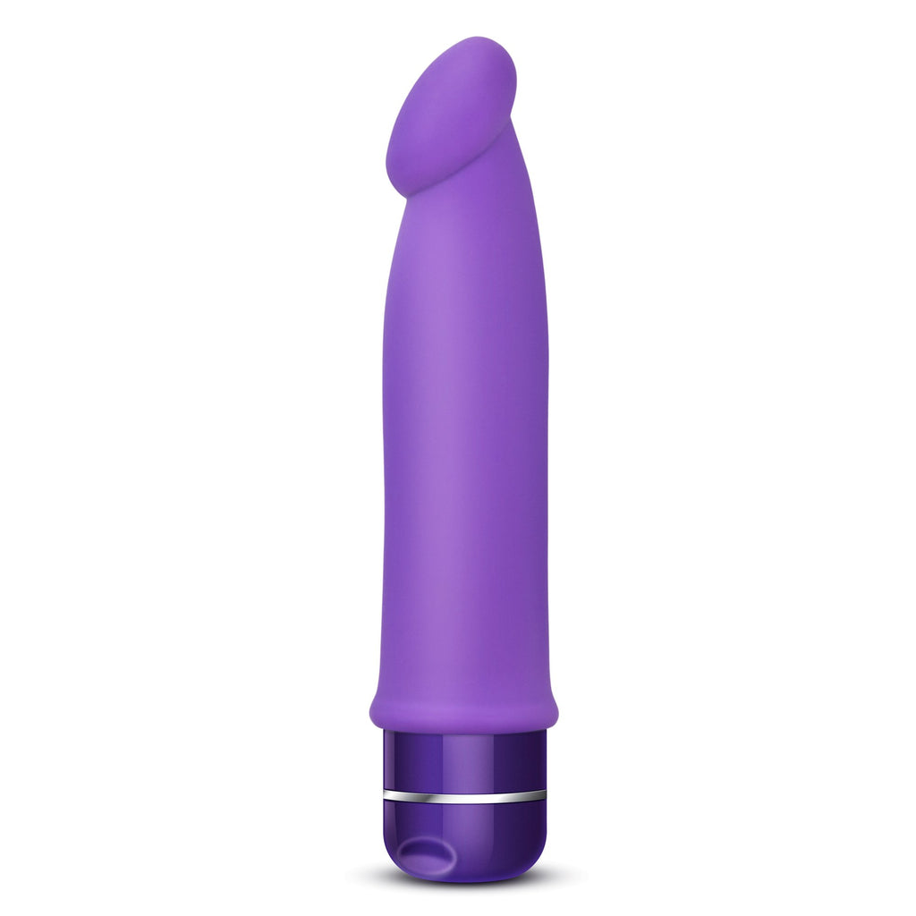 Blush Purity - 7.5 Inch Platinum Cured Puria Silicone G Spot Vibrator Dildo - Enveloped in Satin Smooth Ultrasilk - Powerful, No