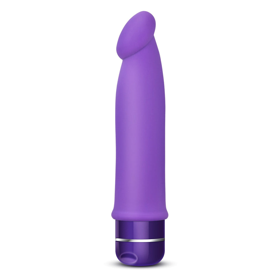 Blush Purity - 7.5 Inch Platinum Cured Puria Silicone G Spot Vibrator Dildo - Enveloped in Satin Smooth Ultrasilk - Powerful, No
