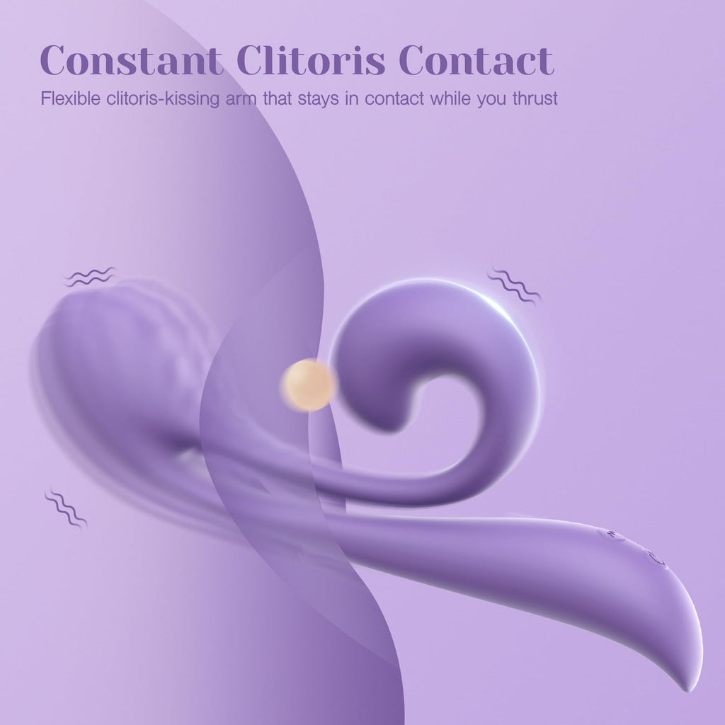 Tracy 's Dog Clitoral Kissing G Spot Rabbit Vibrator, Adult Toys for Double Stimulation with 10 Vibrations, Flexible Sex Toy wit