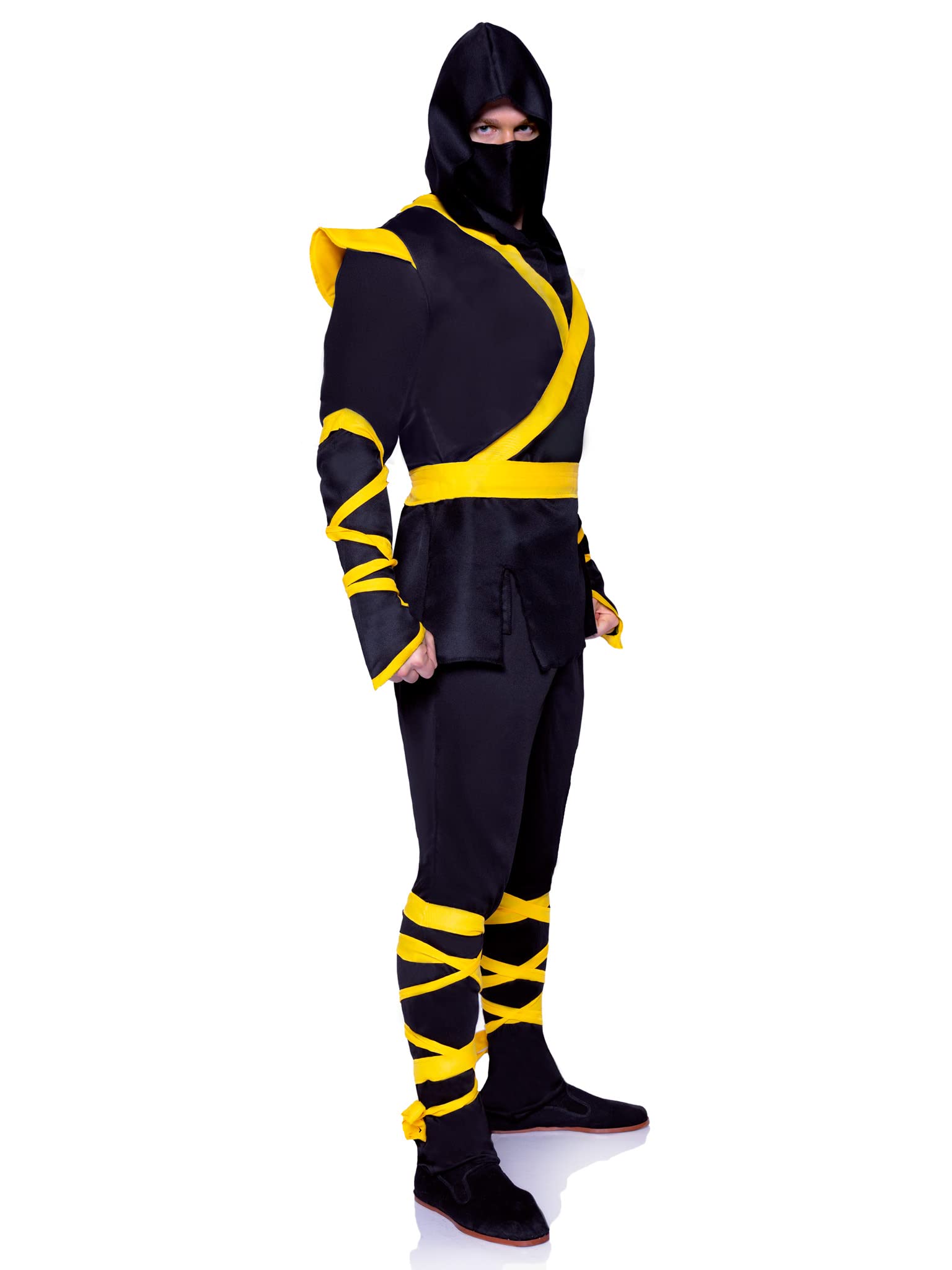 5Pc Ninja, Includes Shirt With Attached Wraps, Belt, Pants With Attached Wraps, Face Mask, And Detachable Hood