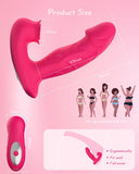 Rose Vibrator Toy for Woman,Sucking Dildo Stimulator with 9 Sucker Vibrators Modes,Remote Control G Spot Nipple Stimulation Sex