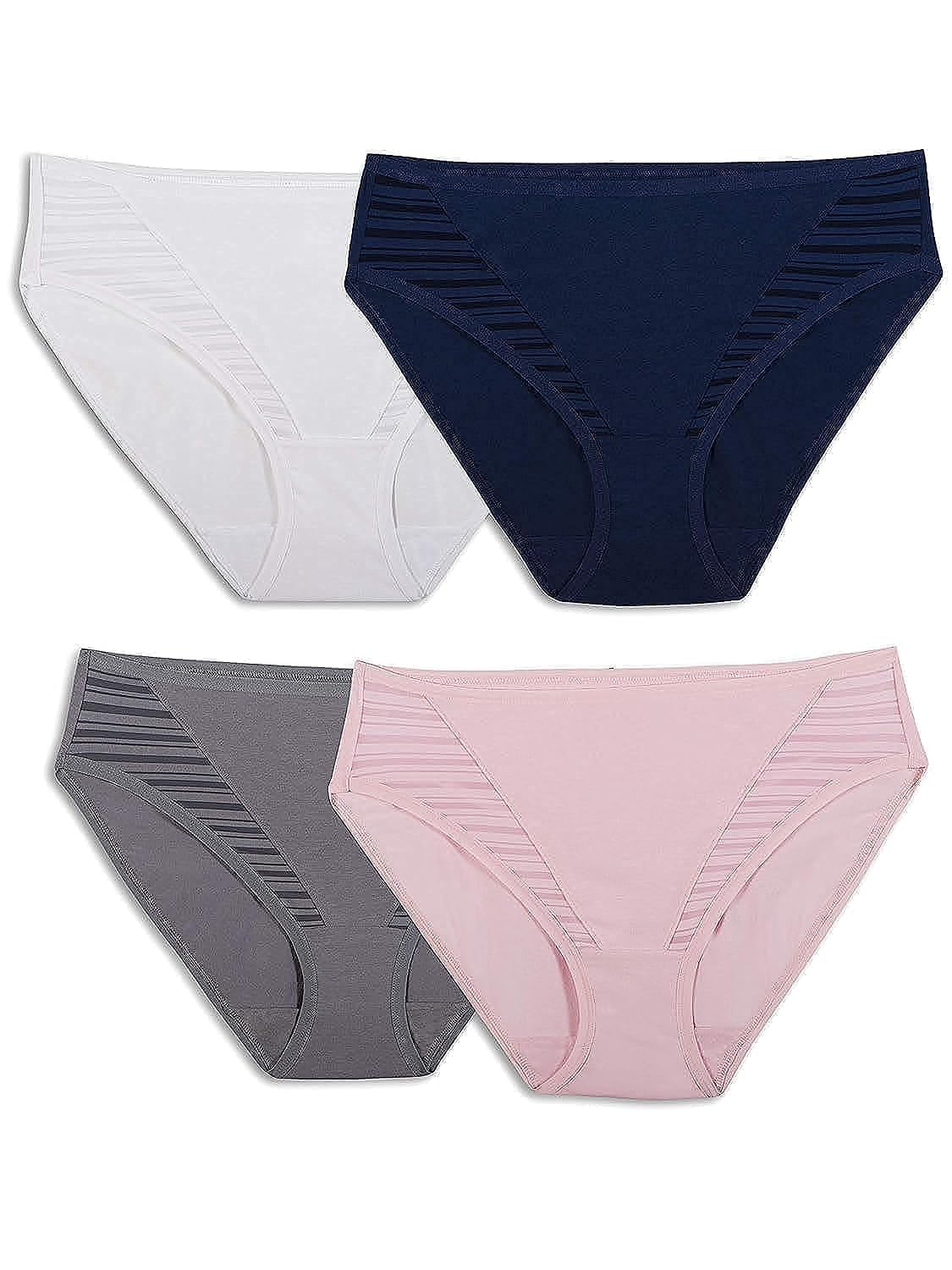 Fruit Of The Loom Womens Underwear Moisture Wicking Coolblend Panties, Hi-Cut - Fashion Assorted, Large (7)