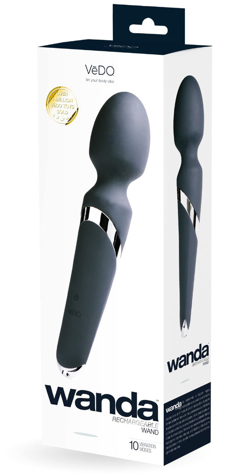 Vedo Wanda Rechargeable Wand Vibe Just Black