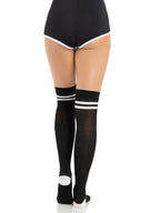 Ribbed Athletic Thigh Highs O/