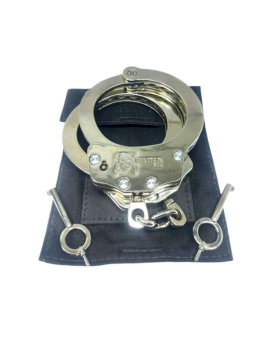 Kinklab Double-Lock Police-Style Handcuffs, Silver