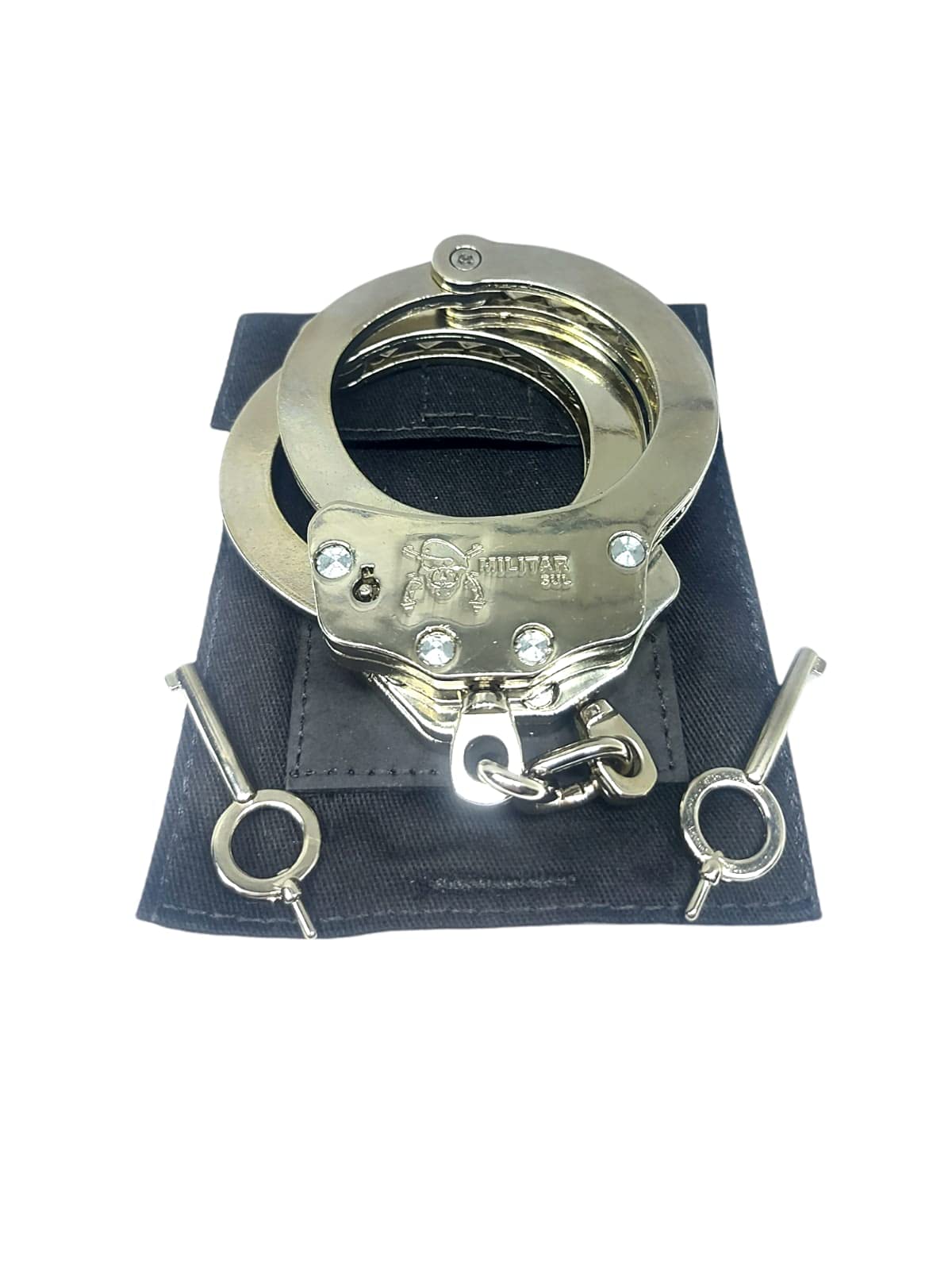 Kinklab Double-Lock Police-Style Handcuffs, Silver