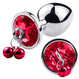 Anal Plug Trainer Kit, 3 PCS Metal Anal Butt Plugs, Jewelry Anal Trainer Sex Toys with Bell and Traction Chain for Beginners Adv