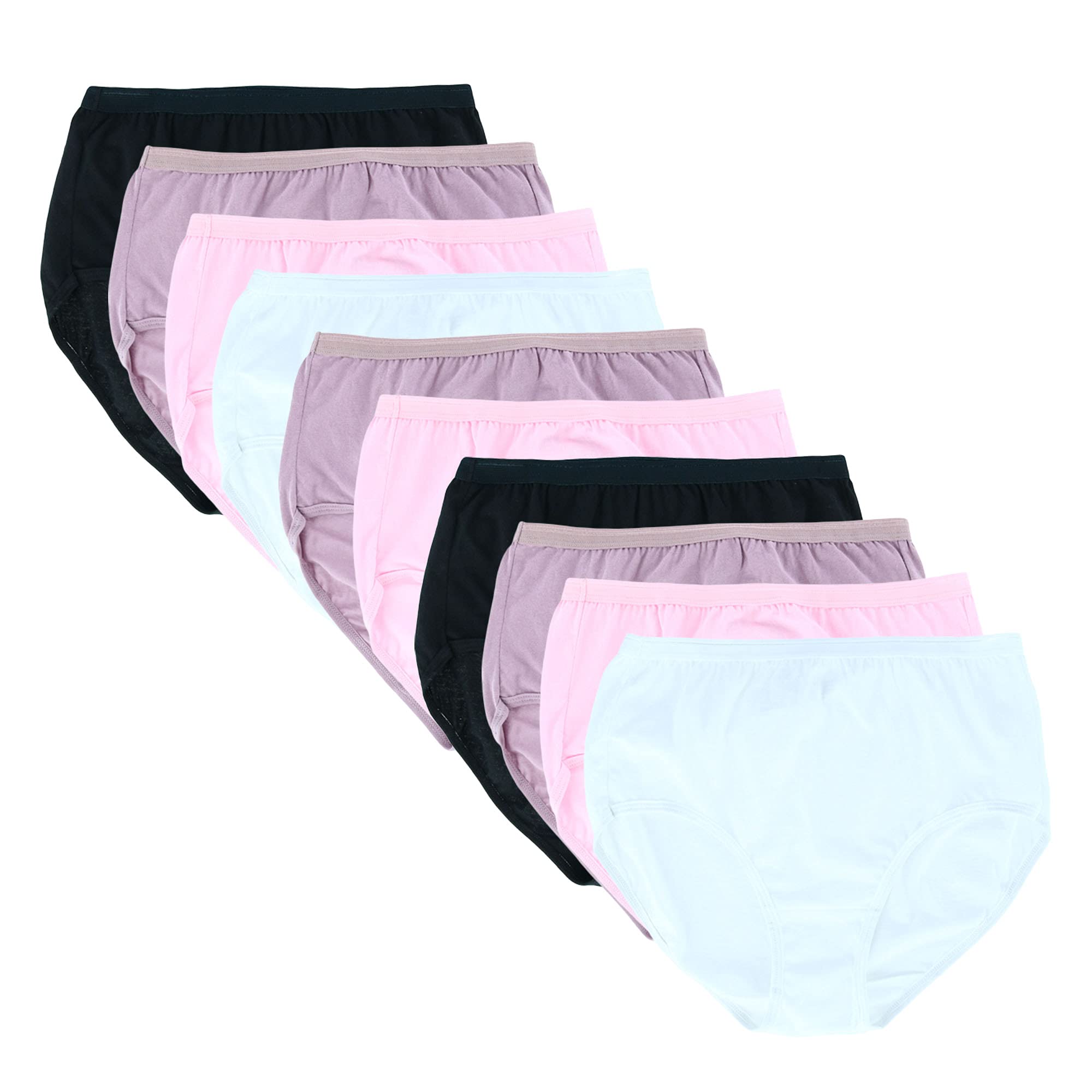 Fruit Of The Loom Womens Eversoft Cotton Underwear, Tag Free & Breathable, Available In Plus Size Briefs, Brief - Cotton - 10 Pa