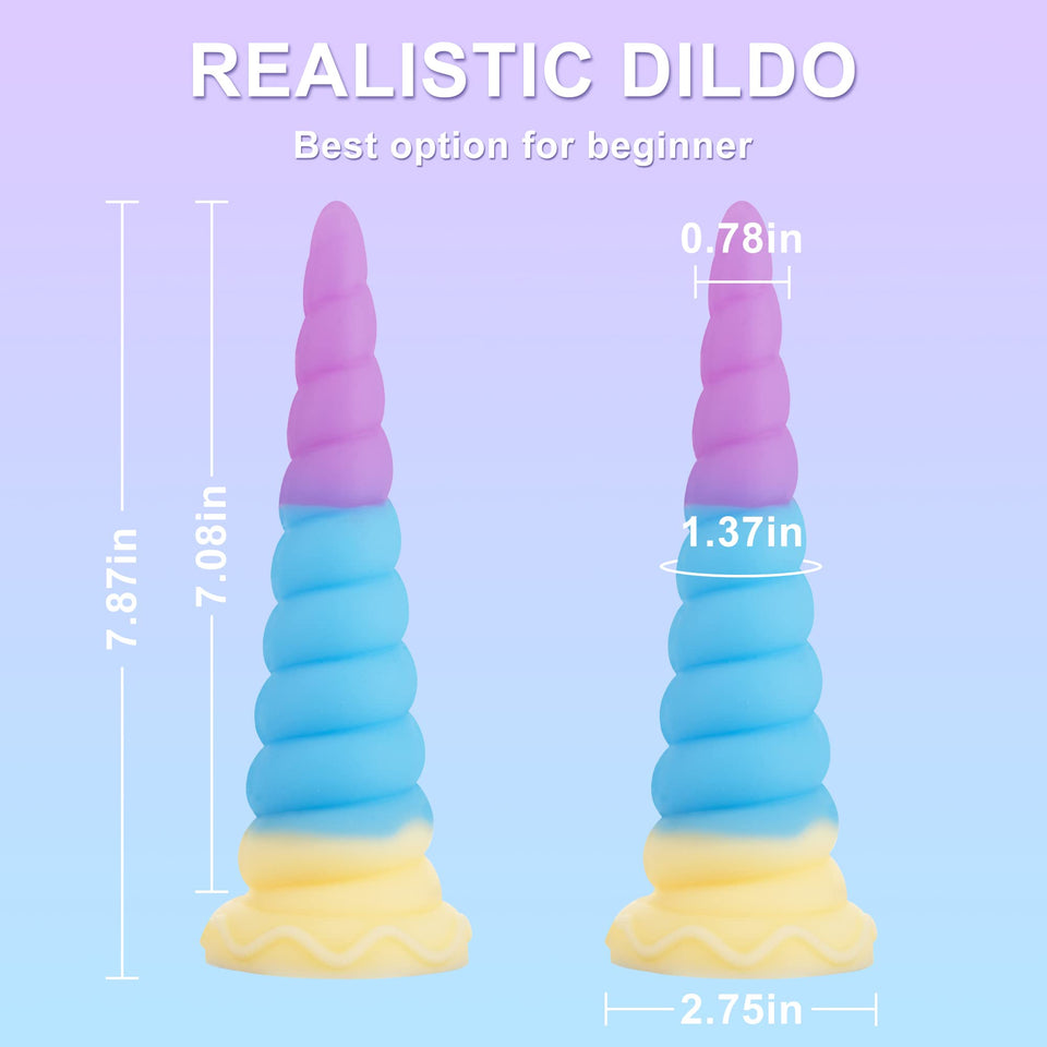 7.7 Inch Realistic Beginner Anal Dildo,Butt Plug with Strong Suction Cup for Hands-Free Play, Liquid Silicone Anal Beads Prostat