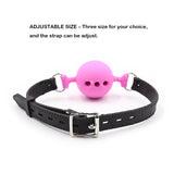RYOZOCH Silicone Breathable Ball Gag for Adult Bondage Restraints Sex Play (Pink+Black, 1.5in Ball)