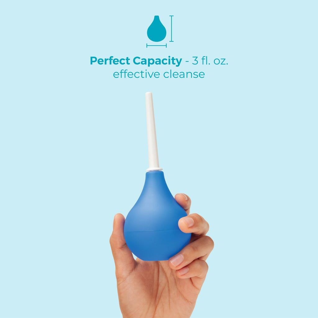b-Vibe Compact Enema Douche Blue