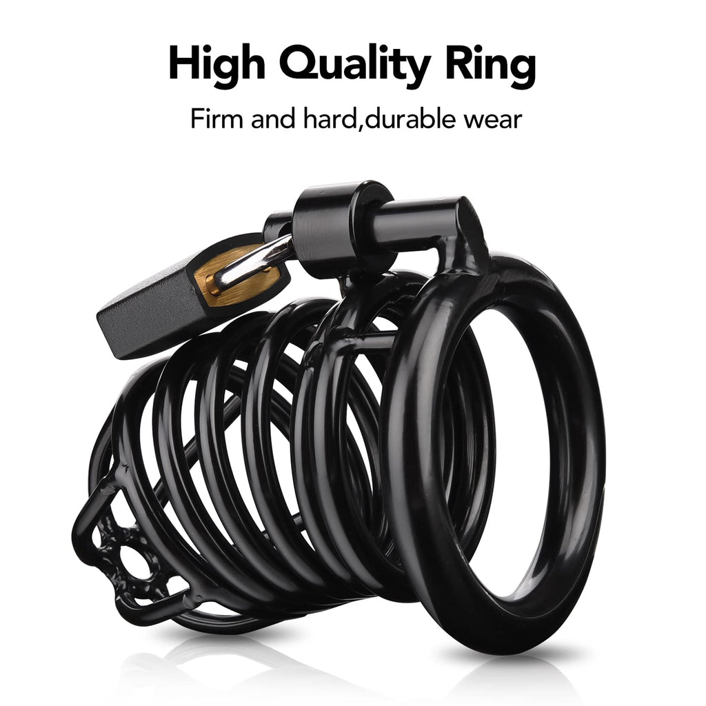 Male Cock Cage Chastity Device - UTIMI Iron Chastity Cock Cage Device with 3 Active Sizes Rings Adult Sex Toy for Men Penis Exer