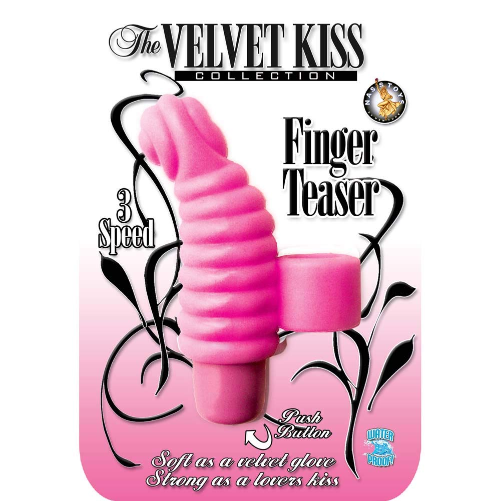 Velvet Kiss Collection Finger Pleaser Multispeed Waterproof, Pink