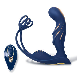 Prostate Massager Men Sex Toy - Male Masturbator Vibrating Butt Plug Anal Plug Vibrators with 2 Penis Ring 12 Vibrating Modes &