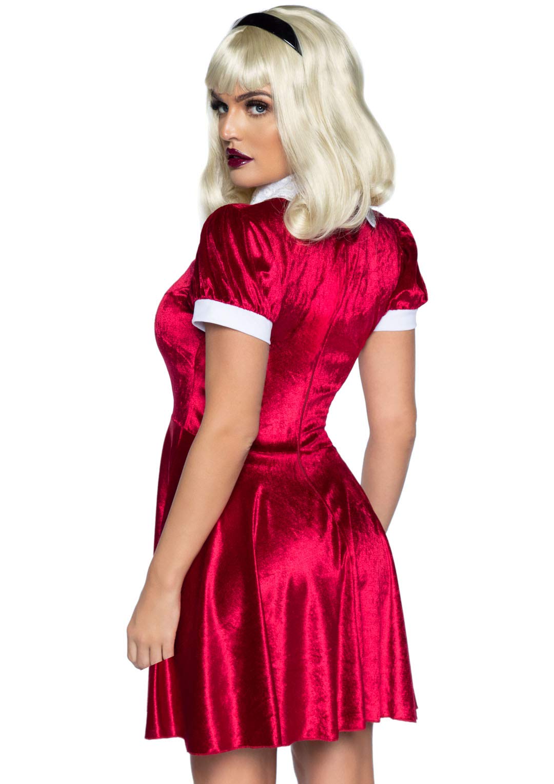 2 Pc Spellbinding Witch, Features Velvet Dress With Button Accents And Headband.