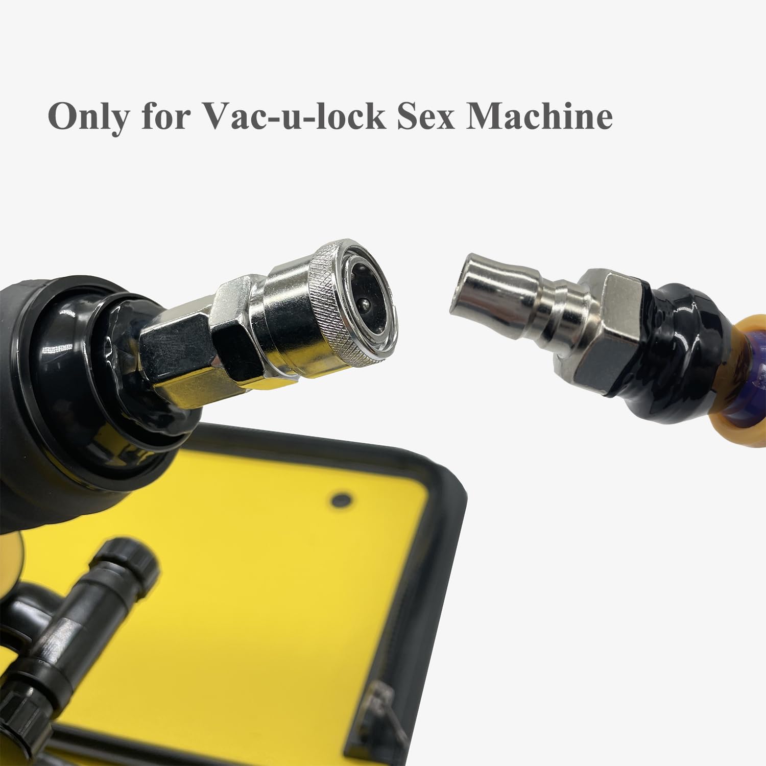 TenFruit Vac-u-Lock to Double Vac-u-Lock Adapter with Flexible Rods Sex Machine Attachment Double Penetration for Vac-u-Lock Dil