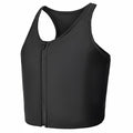Chest Binder for Transgender, Binder Trans with Zipper Half Length Comfortable Flat Tank Top for Gynecomastia Compression Shirts