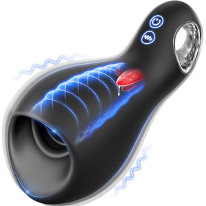 Male Sex Toys for Men Penis Vibrator - Sobtik Large Male Masturbator Stroker for Penis Training & Prolong Endurance, 10 Vibratio