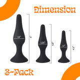 Sweet Vibrations - Anal Plug Adult Toy - Butt Plug Training Kit for Beginners and Advanced Users - Silicone Plug Set Butt Toy wi