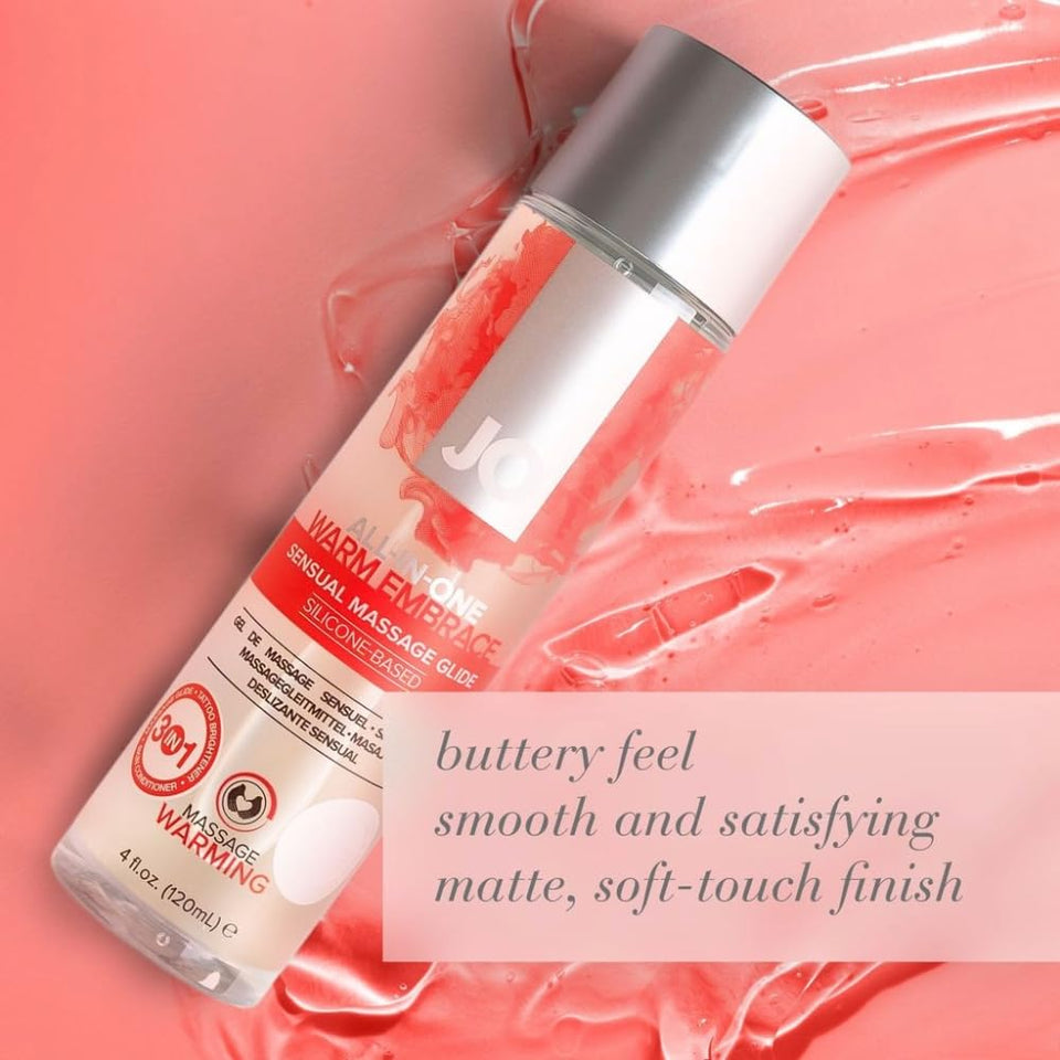 Jo All-In-One Massage Glide - Warming (Silicone-Based) 1 Floz  30 Ml