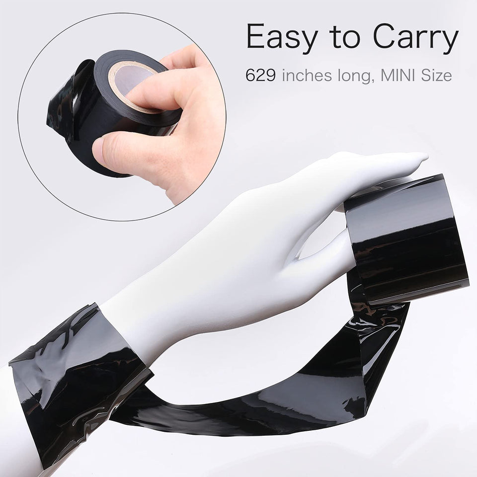 AKStore Fetish SM Adult Toy Sex Restraint Bondage Tape Static Electrostatic Tape (4 PCS-Black)