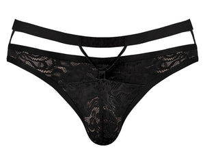 Lucifer Cutout Thong Black S/M