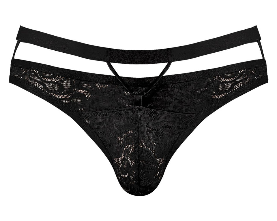 Lucifer Cutout Thong Black S/M