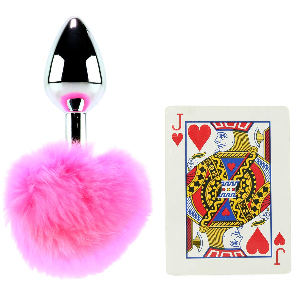 Cousins Group Iris Med Silver Plug With Pom Pom, Pink
